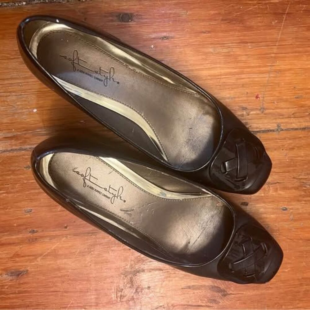 Soft Style by Hush Puppies Black Patent Heels